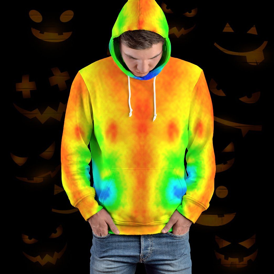 Gearhuman 3D Halloween Body Temperature Hoodie Apparel GN22084 3D Custom Fleece Hoodies 