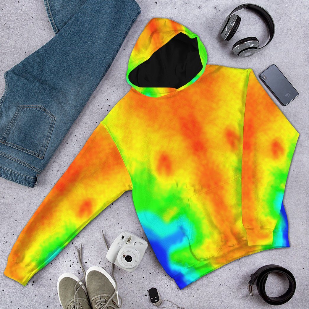 Gearhuman 3D Halloween Body Temperature Hoodie Apparel GN22084 3D Custom Fleece Hoodies 