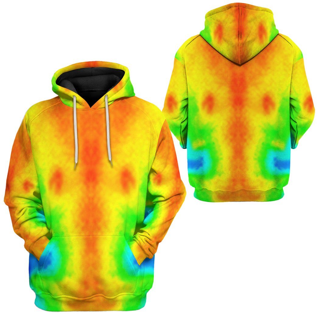 Gearhuman 3D Halloween Body Temperature Hoodie Apparel GN22084 3D Custom Fleece Hoodies 