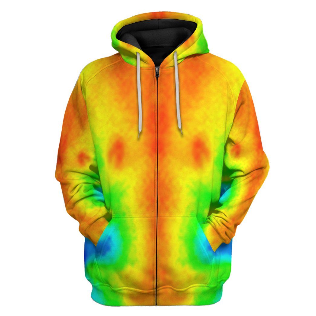 Gearhuman 3D Halloween Body Temperature Hoodie Apparel GN22084 3D Custom Fleece Hoodies Zip Hoodie S 