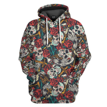 Gearhumans 3D Halloween Day Of The Dead Custom Hoodie Apparel