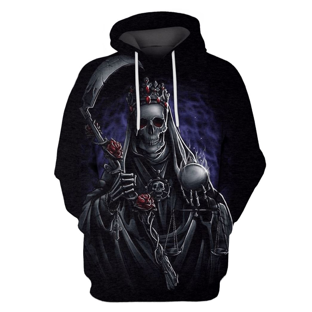 Gearhuman 3d -Halloween Death Hoodies T-Shirt Apparel HL1011058 3D Custom Fleece Hoodies Hoodie S 