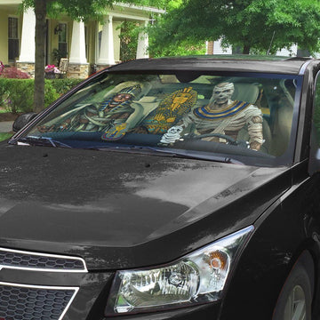 Gearhumans 3D Halloween Mummy Custom Car Auto Sunshade
