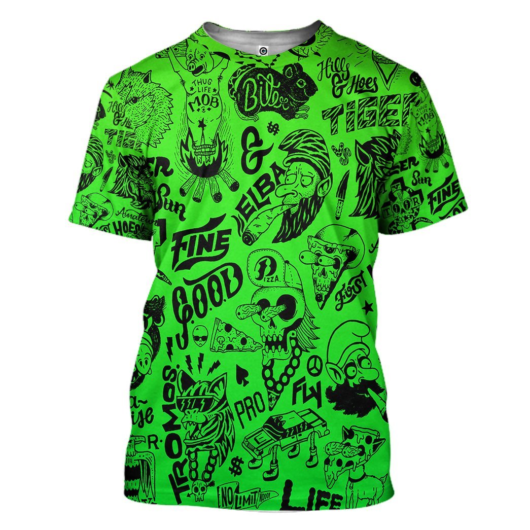 Gearhuman 3D Halloween Nights On Wax Custom Hoodie Apparel GN21095 3D Apparel T-Shirt S 