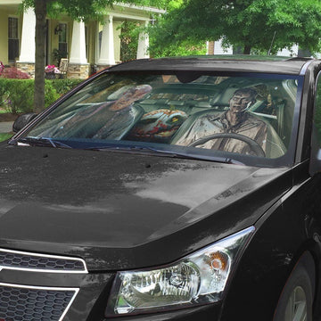 Gearhumans 3D Halloween Zombie Custom Car Auto Sunshade