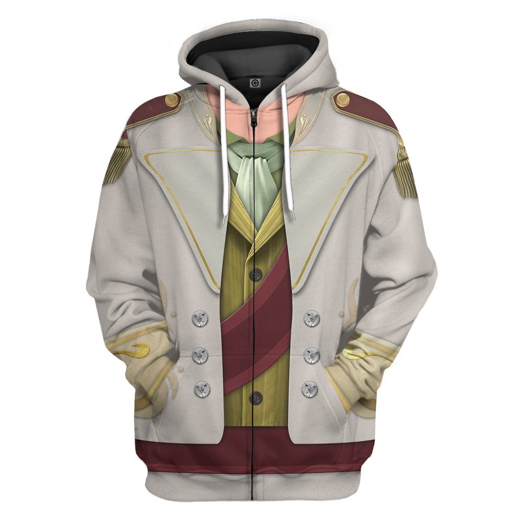 Gearhuman 3D Hans Prince Frozen Custom Tshirt Hoodie Apparel GK30125 3D Apparel Zip Hoodie S 