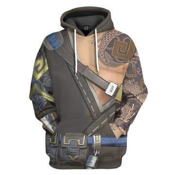 Gearhuman 3D Hanzo Overwatch Custom Tshirt Hoodie Appreal GK151217 3D Apparel Hoodie S 