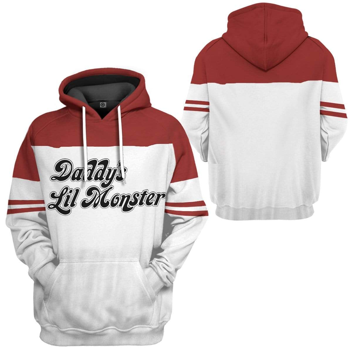 all monsters are human hoodie Gearhumans 3D Harley Quinn Daddys Lil Monster Custom Hoodie Apparel