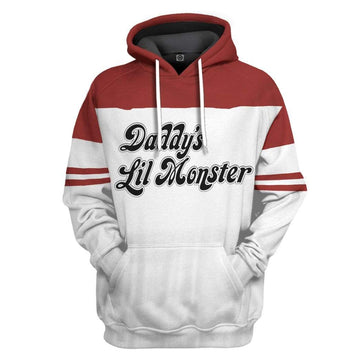 Gearhumans 3D Harley Quinn Daddys Lil Monster Custom Hoodie Apparel