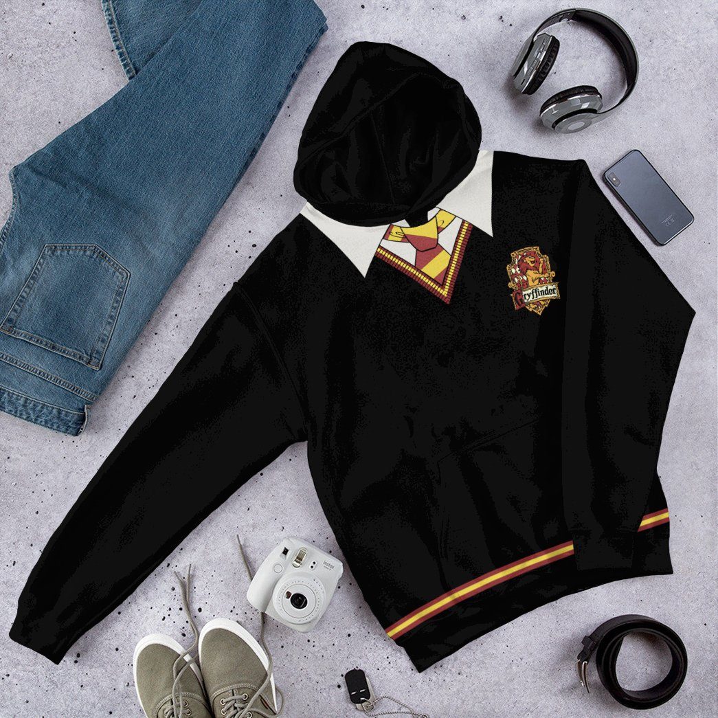 Gearhuman 3D Harry Potter Gryffindor Costume Custom Hoodie Apparel GW15099 3D Custom Fleece Hoodies 