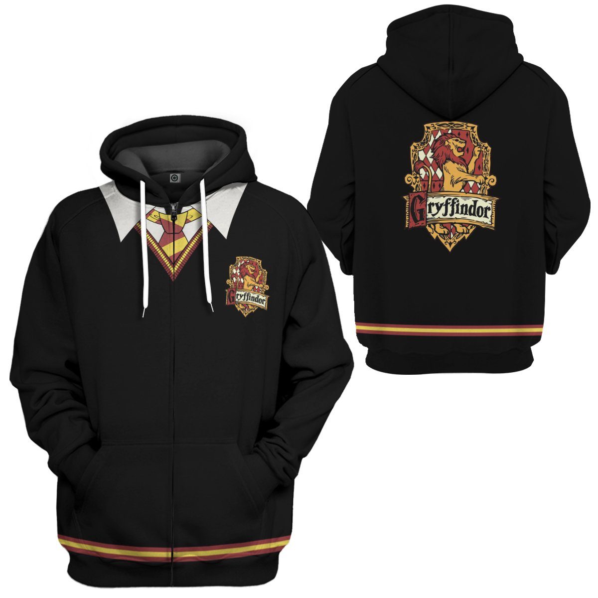 Gearhuman 3D Harry Potter Gryffindor Costume Custom Hoodie Apparel GW15099 3D Custom Fleece Hoodies 