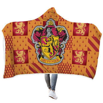Gearhumans 3D Harry Potter Gryffindor Custom Hooded Blanket