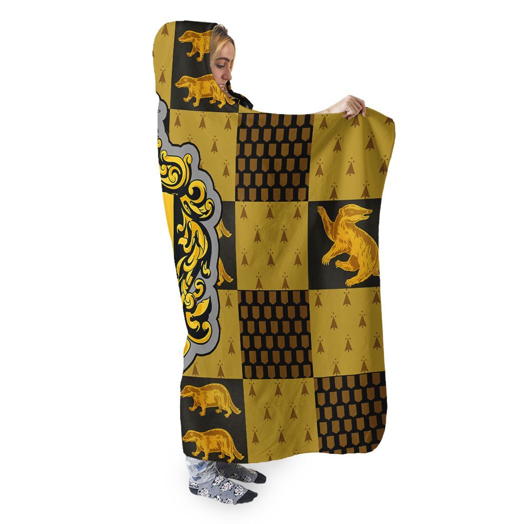 Gearhuman 3D Harry Potter Hufflepuff Custom Hooded Blanket CW09124 Hooded Blanket 