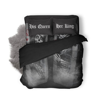 Gearhumans 3D Her King His Queen Bedding Set