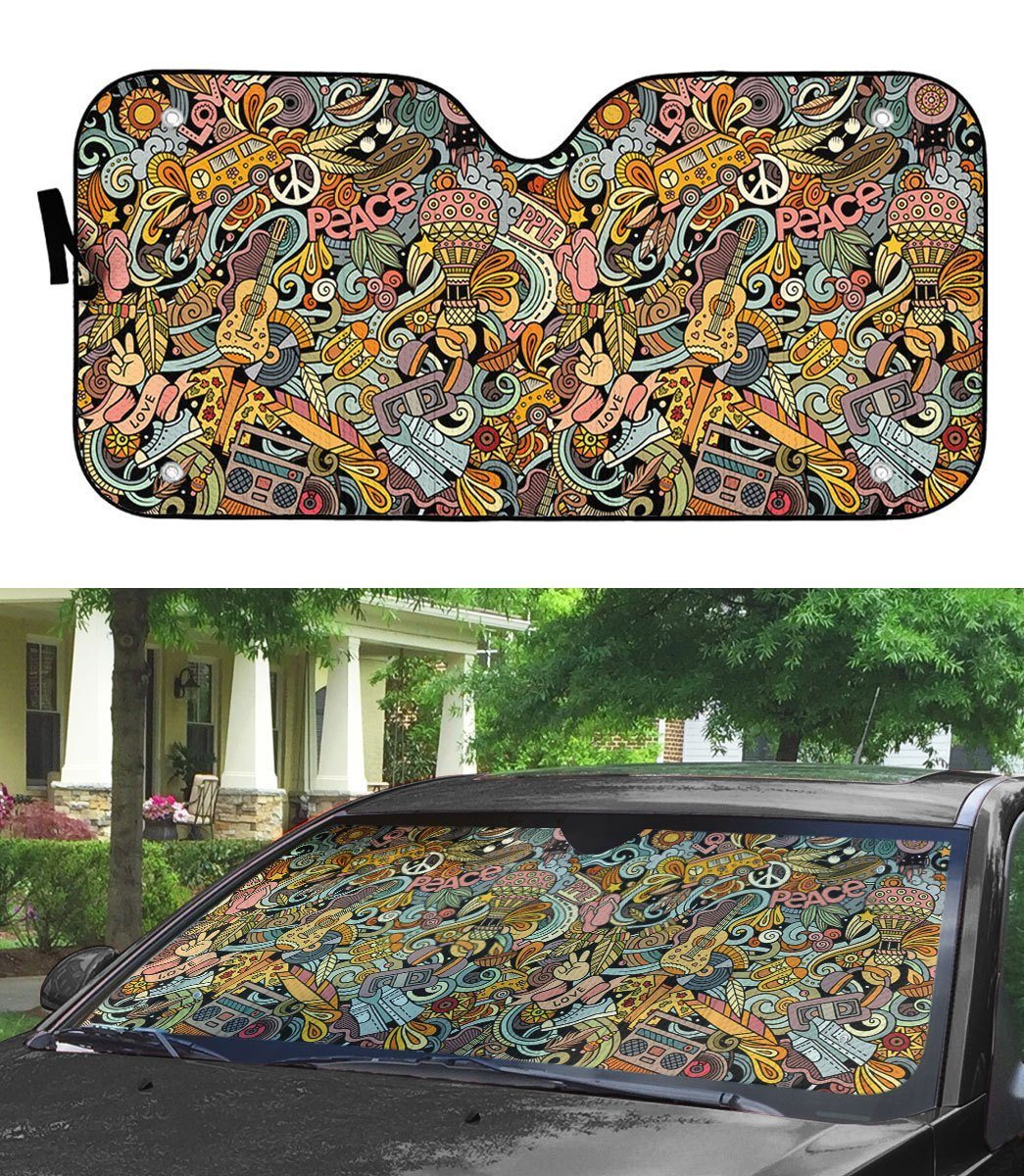 Gearhuman 3D Hippie Sunshade ZK2805215 Auto Sunshade 