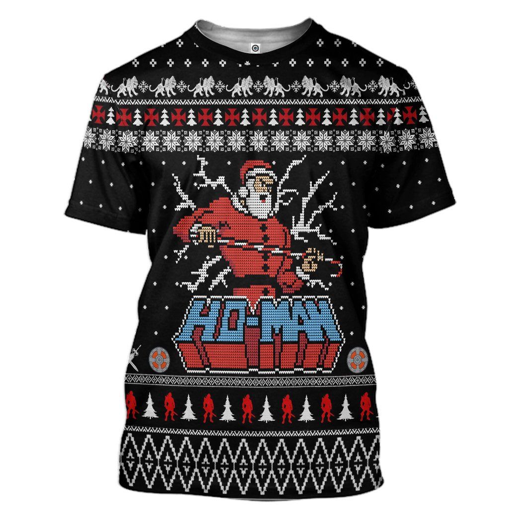Gearhuman 3D Ho Man Ugly Christmas Sweater Custom Tshirt Hoodie Apparel GV30108 3D Apparel T-Shirt S 