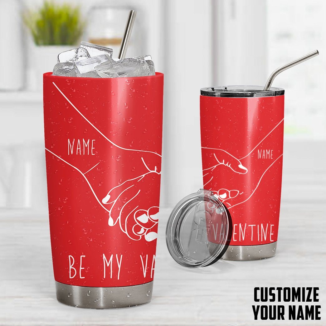 GearHuman 3D Holding Hands Custom Name Tumbler GR31129 Tumbler 