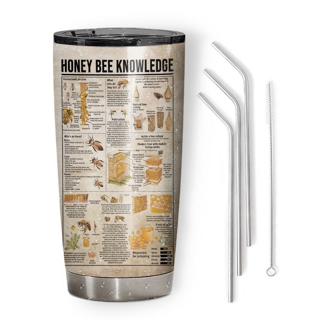Gearhuman 3D Honey Bee Knowledge Custom Tumbler GB26021 Tumbler