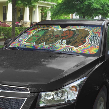 Gearhumans 3D Horror Halloween Custom Car Auto Sunshade