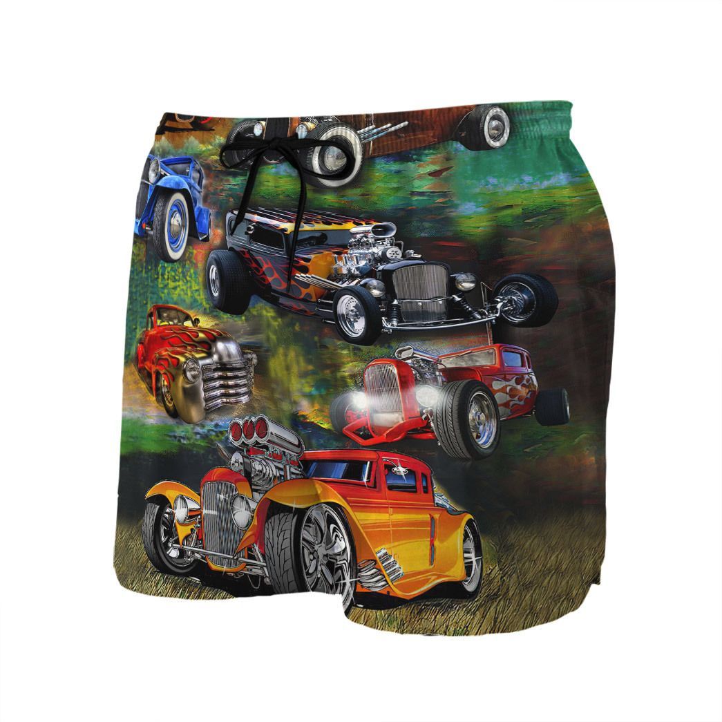 Gearhuman 3D Hot Rod Awesome Shorts ZK17062114 Men Shorts 