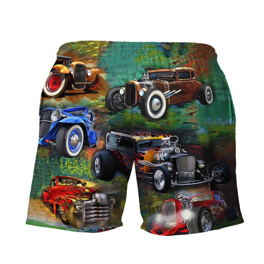 Gearhuman 3D Hot Rod Awesome Shorts ZK17062114 Men Shorts 