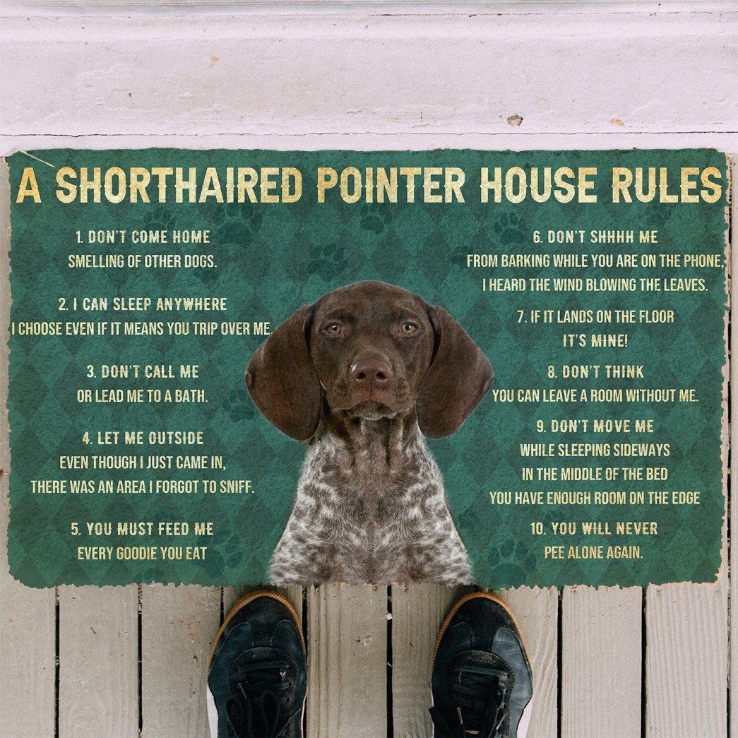 Gearhuman 3D House Rules German Shorthaired Pointer Dog Doormat GV18027 Doormat