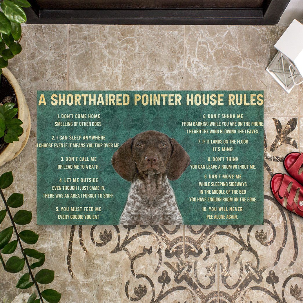 Gearhuman 3D House Rules German Shorthaired Pointer Dog Doormat GV18027 Doormat