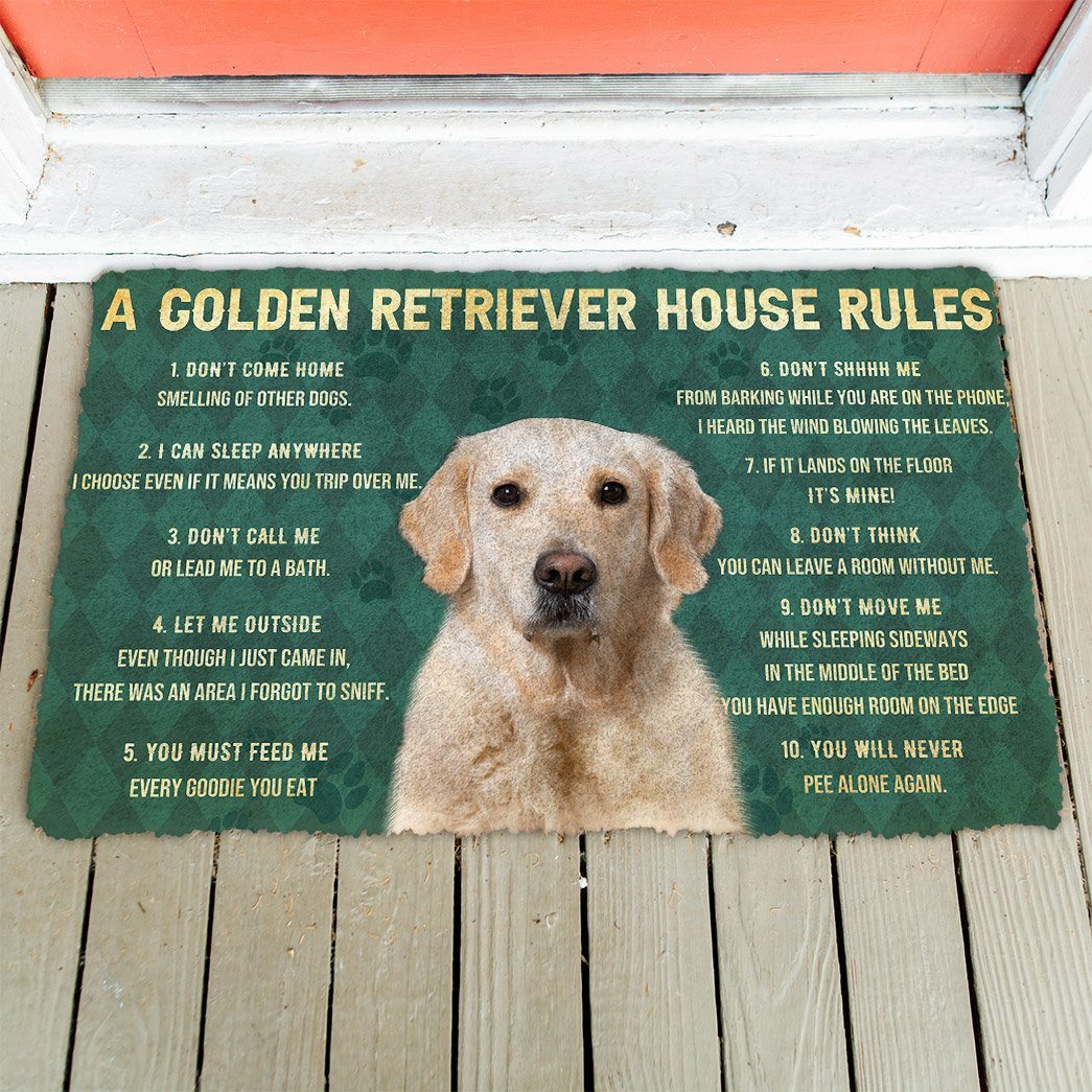 Golden Retriever Outside Doormat - simplexgift