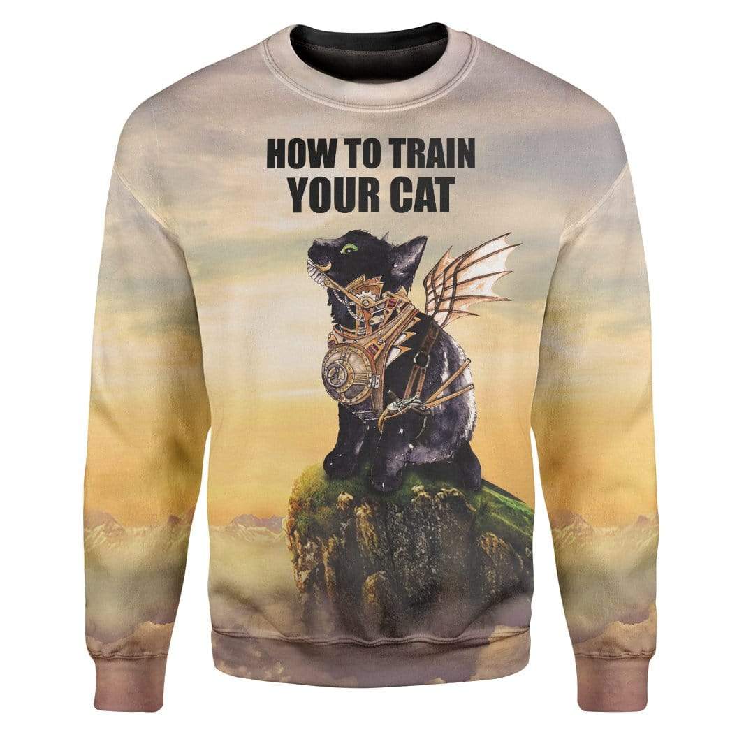Gearhuman 3D How To Train Your Cat Custom T-Shirts Hoodies Apparel GT14027 3D Custom Fleece Hoodies Long Sleeve S 