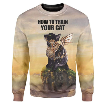 Gearhumans 3D How To Train Your Cat Custom T-Shirts Hoodies Apparel