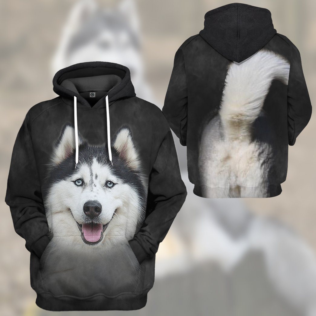 Gearhuman 3D Husky Dog Tshirt Hoodie Apparel GV05034 3D Apparel