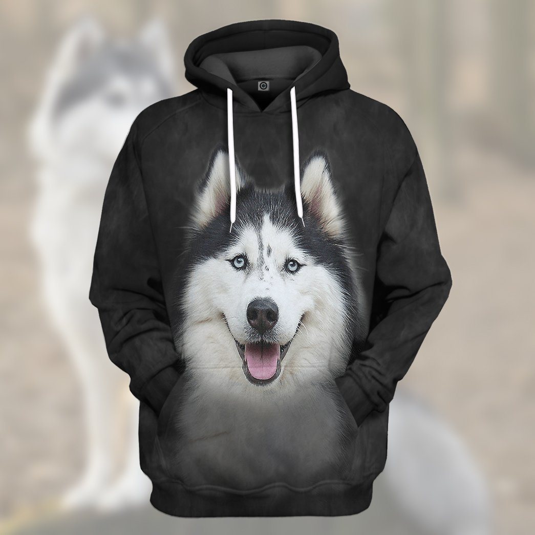 Gearhuman 3D Husky Dog Tshirt Hoodie Apparel GV05034 3D Apparel