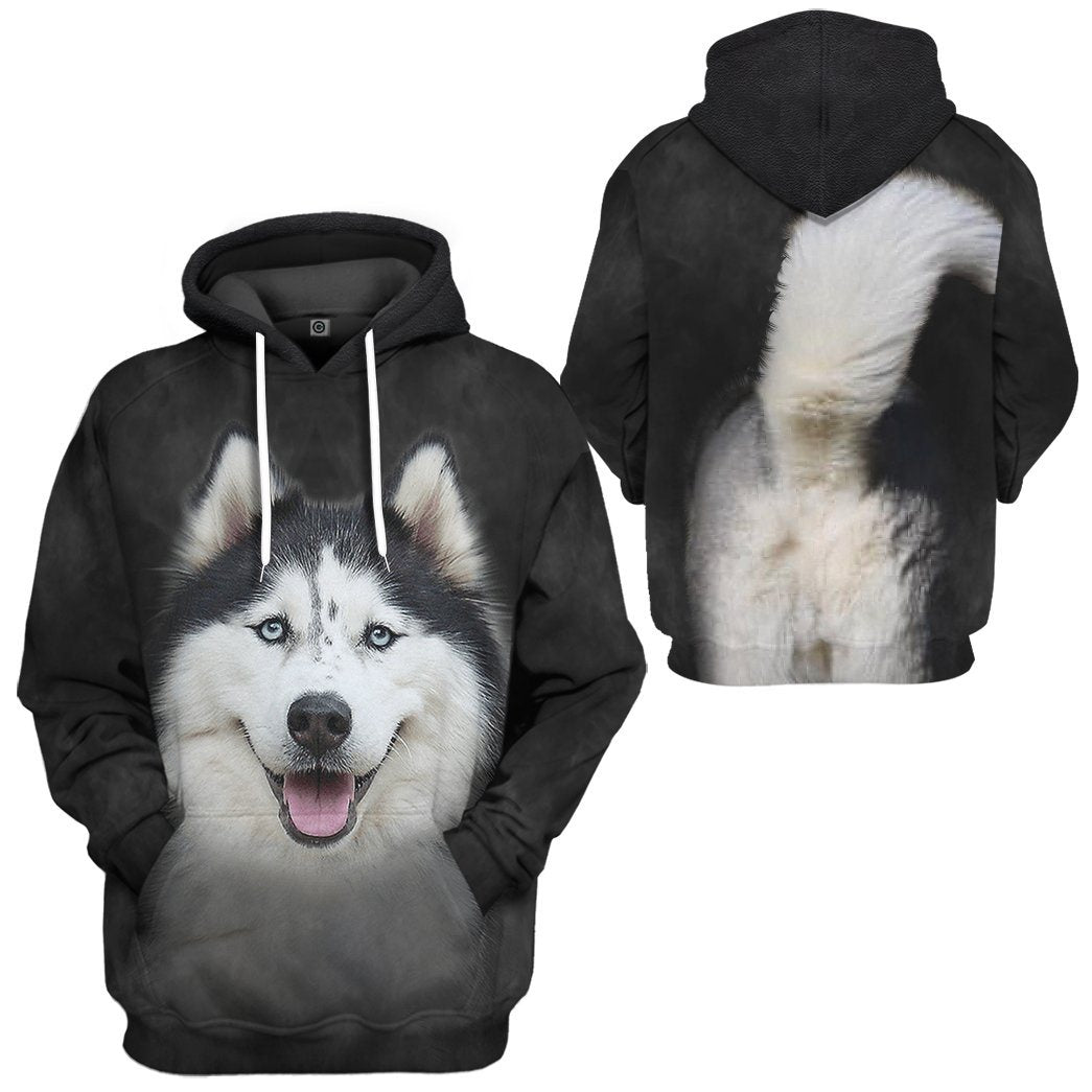 Gearhuman 3D Husky Dog Tshirt Hoodie Apparel GV05034 3D Apparel