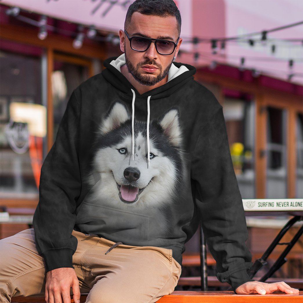 Gearhuman 3D Husky Dog Tshirt Hoodie Apparel GV05034 3D Apparel