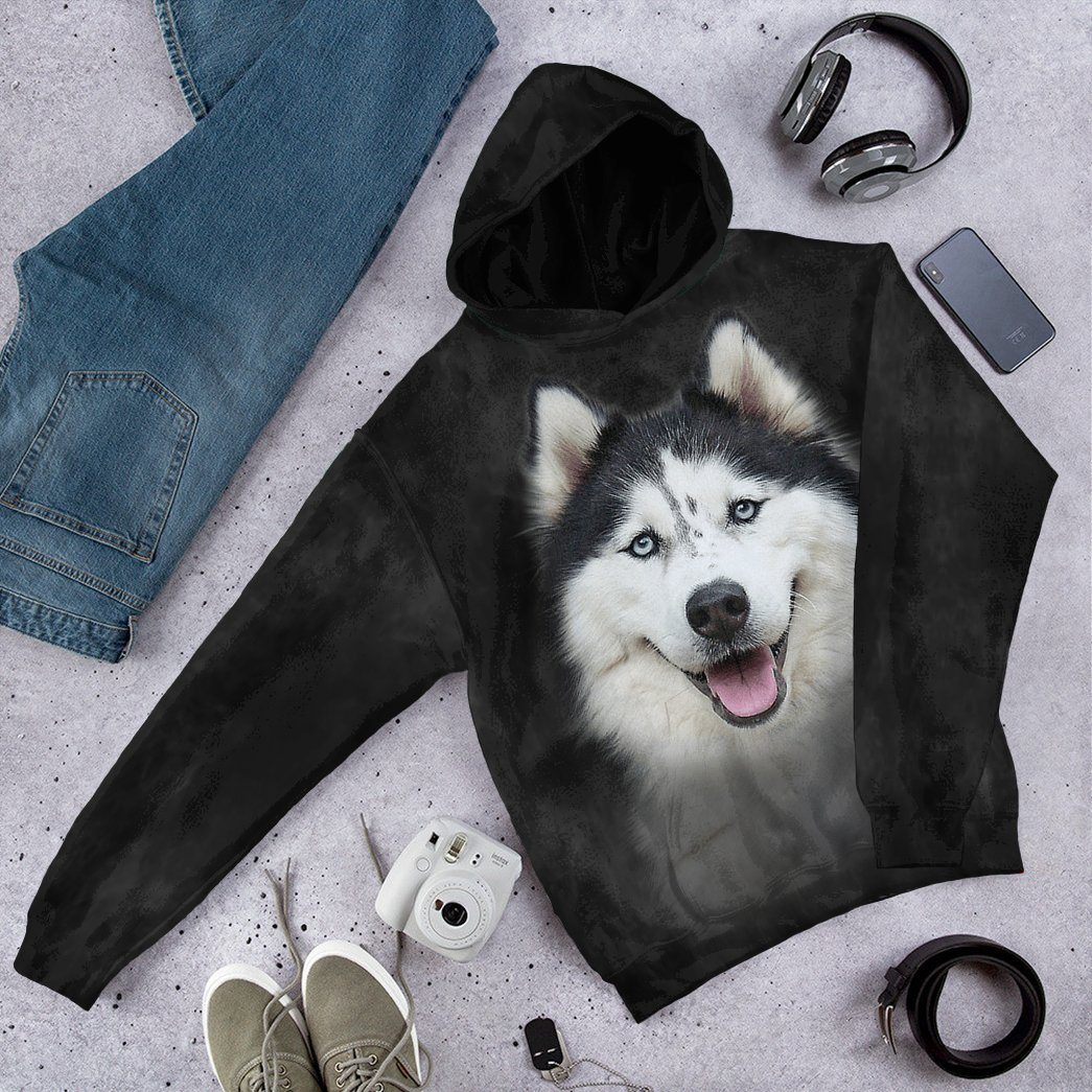 Gearhuman 3D Husky Dog Tshirt Hoodie Apparel GV05034 3D Apparel