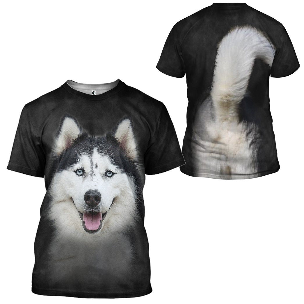 Gearhuman 3D Husky Dog Tshirt Hoodie Apparel GV05034 3D Apparel