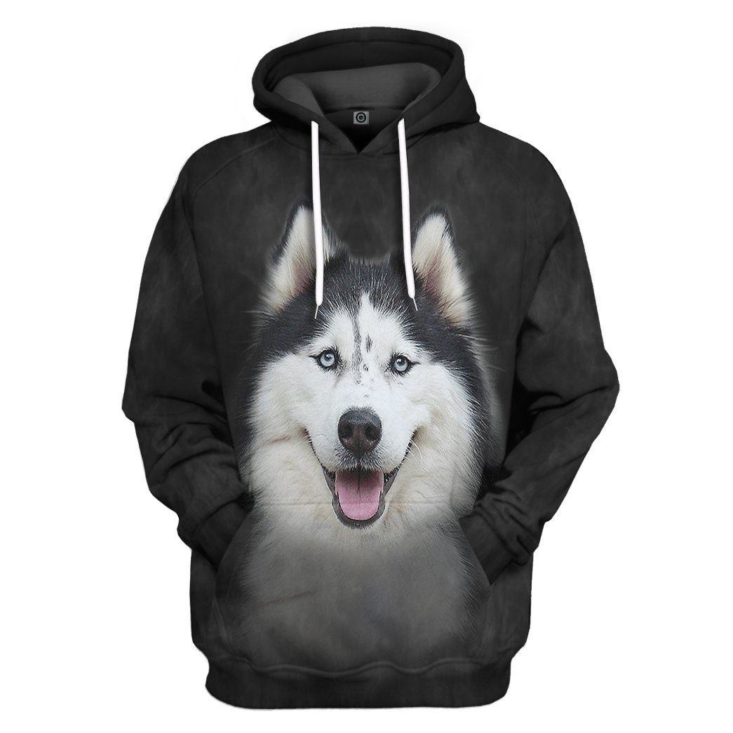 Gearhuman 3D Husky Dog Tshirt Hoodie Apparel GV05034 3D Apparel Hoodie S