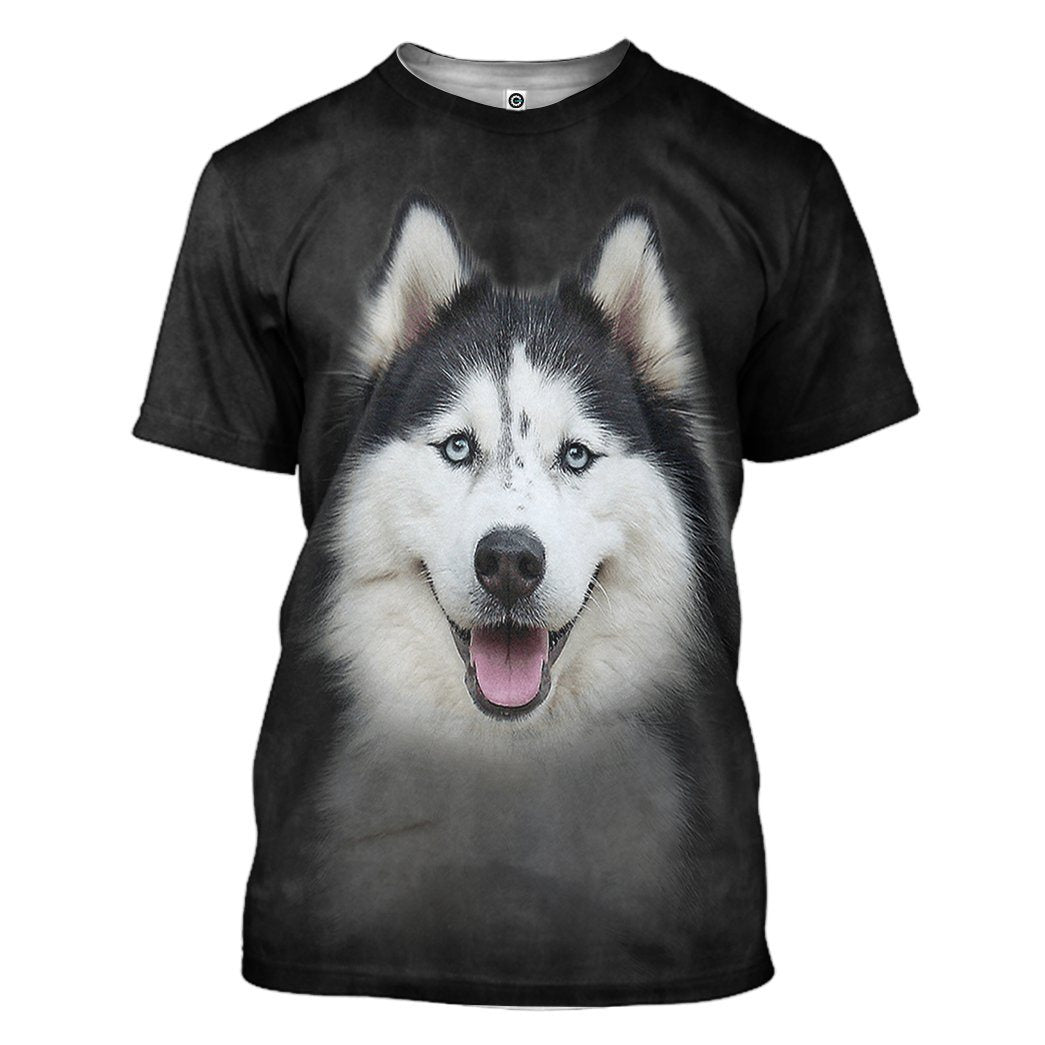 Gearhuman 3D Husky Dog Tshirt Hoodie Apparel GV05034 3D Apparel T-Shirt S