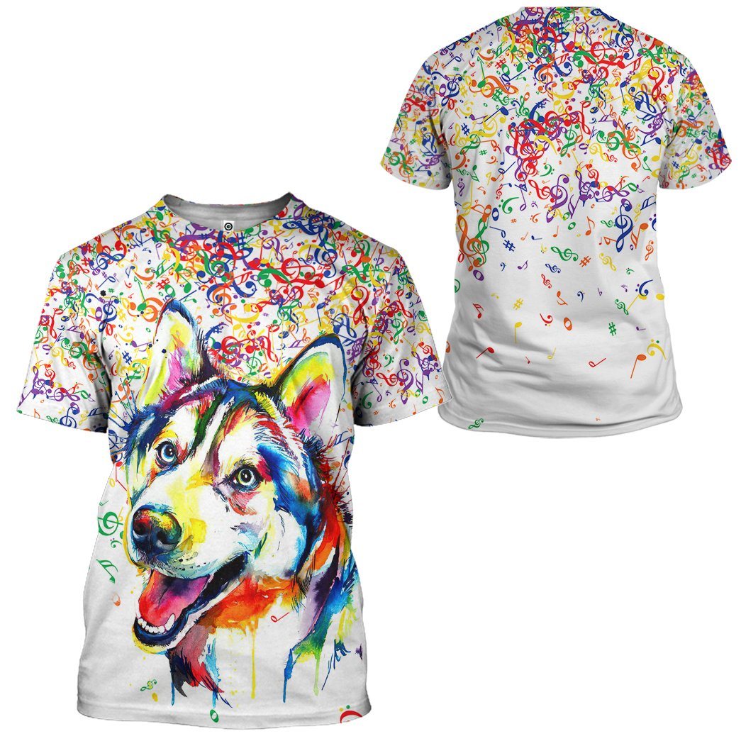 Gearhuman 3D Husky Music Tshirt Hoodie Apprarel GB100314 3D Apparel