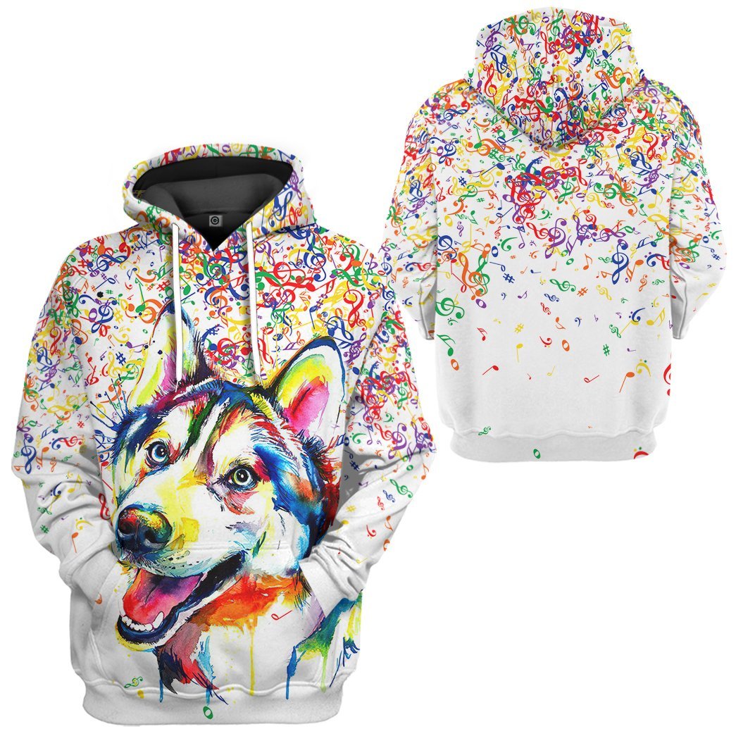 Gearhuman 3D Husky Music Tshirt Hoodie Apprarel GB100314 3D Apparel