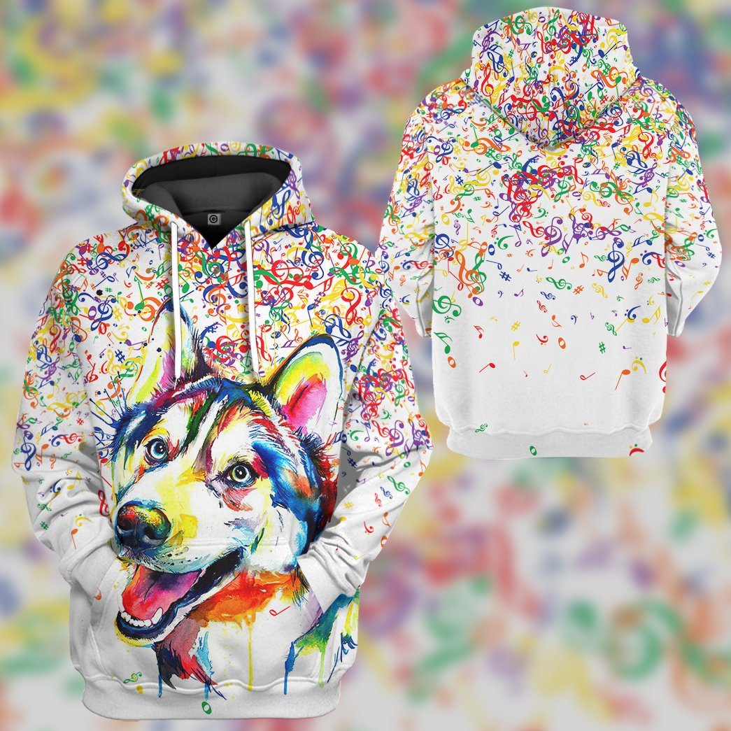 Gearhuman 3D Husky Music Tshirt Hoodie Apprarel GB100314 3D Apparel