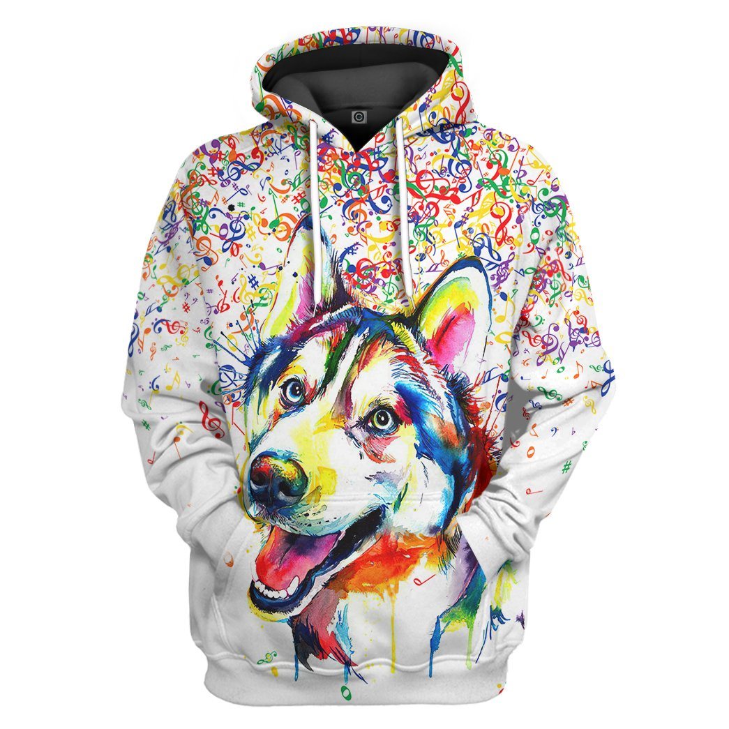 Gearhuman 3D Husky Music Tshirt Hoodie Apprarel GB100314 3D Apparel Hoodie S