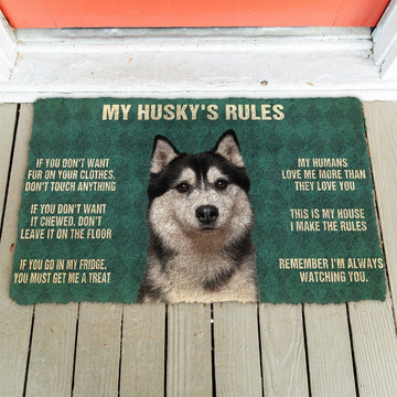 Gearhumans 3D Husky'S Rules Doormat