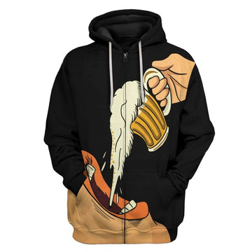 Gearhumans 3D I Am Thirsty for Beer Custom Hoodie Apparel