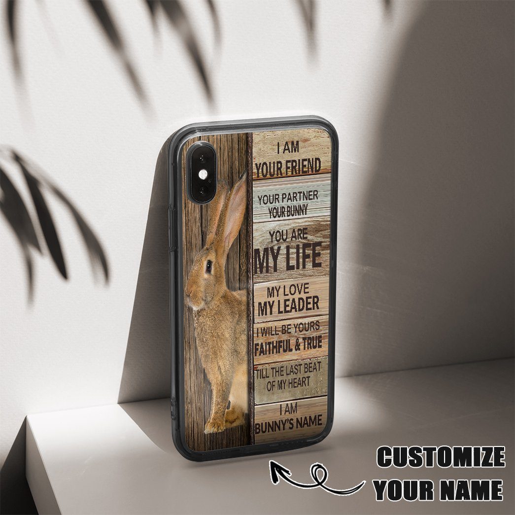 Gearhuman 3D I Am Your Friend Bunny Custom Name Phonecase GB11124 Glass Phone Case 