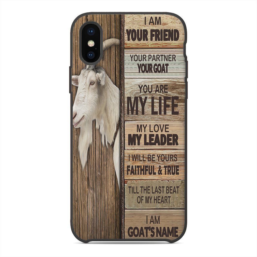Gearhuman 3D I Am Your Friend Goat Custom Name Phonecase GB11122 Glass Phone Case Iphone X 