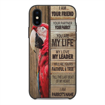 Gearhuman 3D I Am Your Friend Parrot Custom Name Phonecase GB11121 Glass Phone Case Iphone X 
