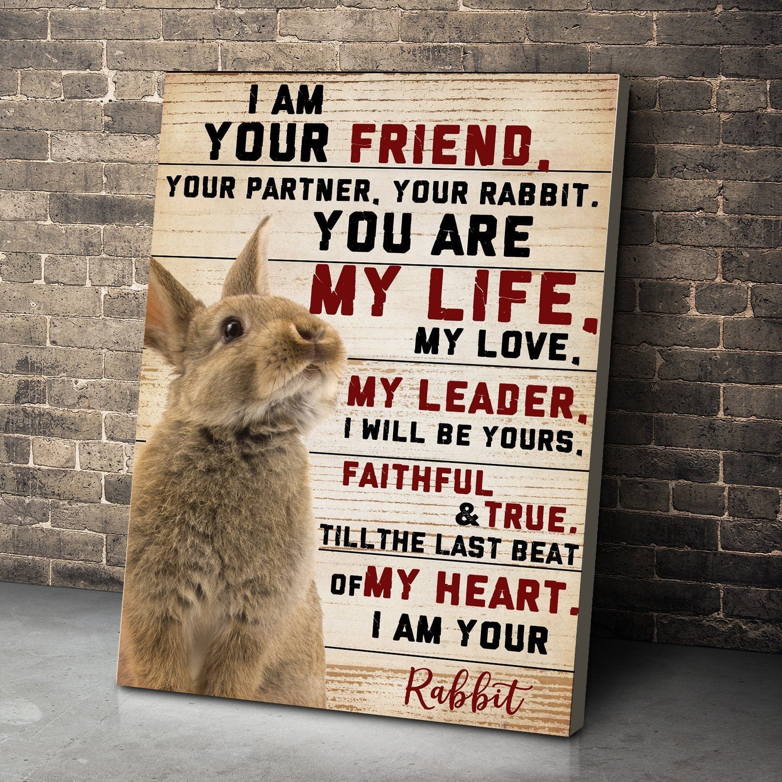 Gearhuman 3D I Am Your Rabbit Canvas GB04033 Canvas