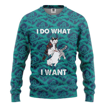 Gearhumans 3D I Do What I Want Cat Tattoo Custom Tshirt Hoodie Apparel