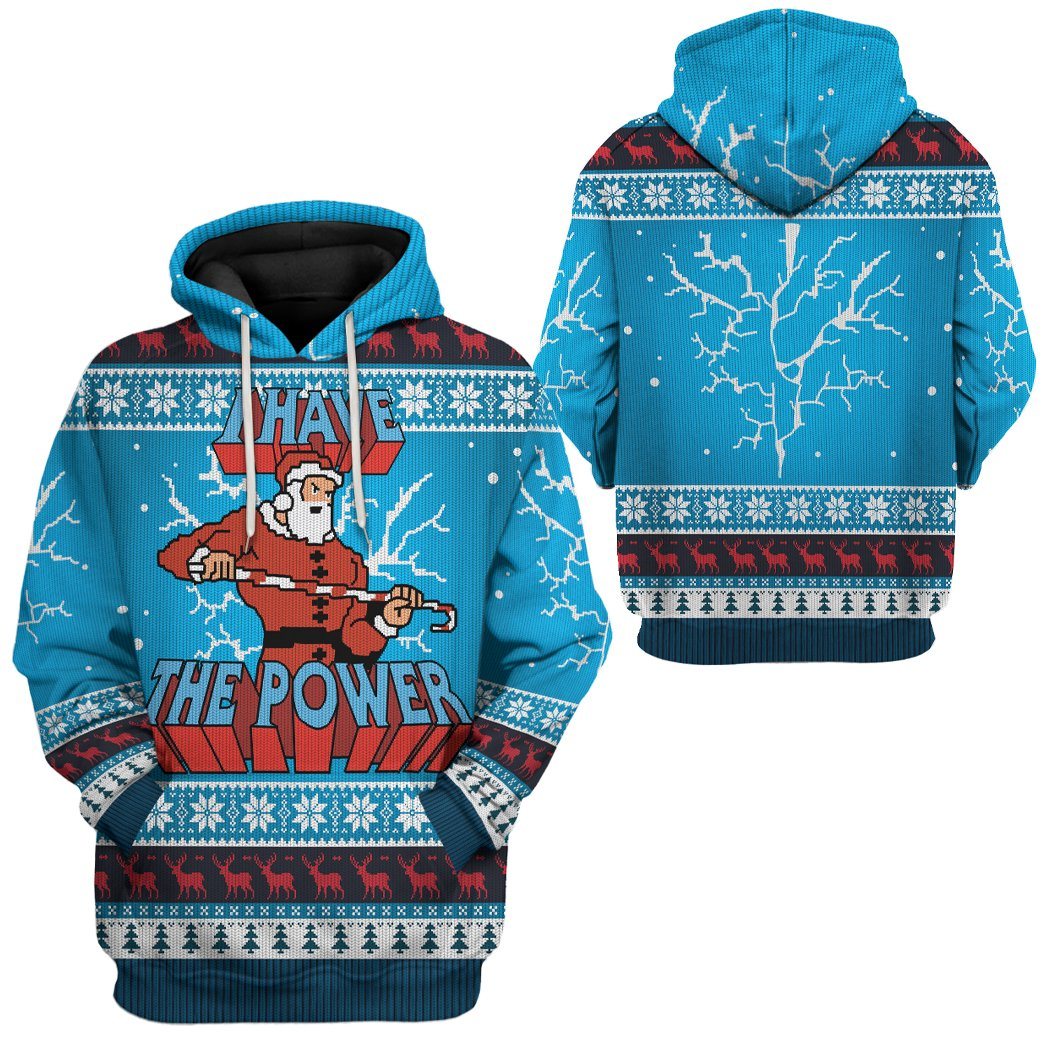 Gearhuman 3D I Have The Power Ugly Christmas Sweater Custom Tshirt Hoodie Apparel GV301013 3D Apparel 